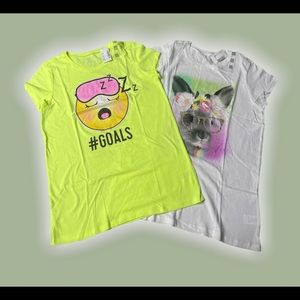 Bundle of 2 Short Sleeve Girl’s Graphic Tees